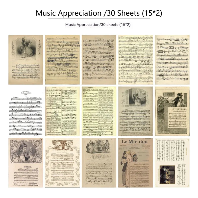 Music Room Collage Paper — 30 Sheets