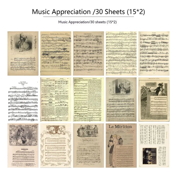 Music Room Collage Paper — 30 Sheets