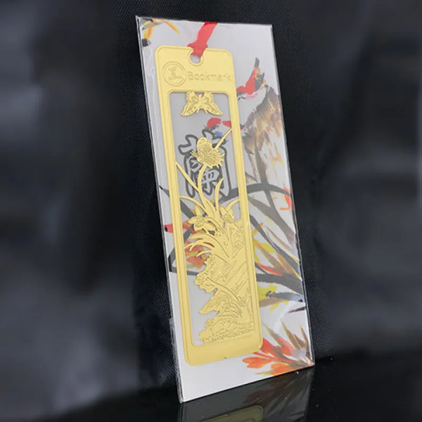 Botanical Cutout Bookmark — Gold Tone